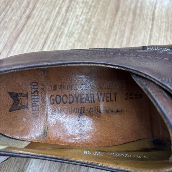 Mephisto Melchior Air Relax Derby Dress Shoes Brown Leather Cap Toe  Size 10 - Picture 8 of 10